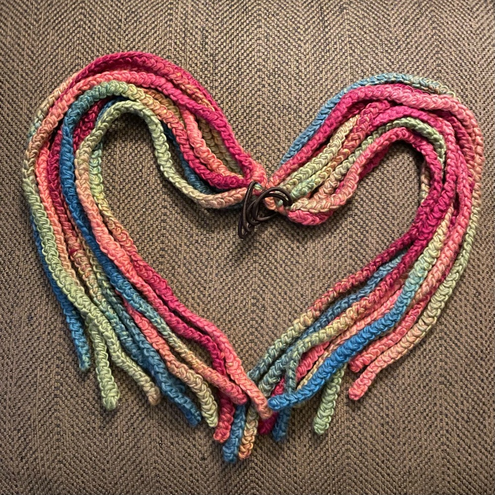 TWO Hair falls 24”, Fast Festival Hair, Multicolored Wool